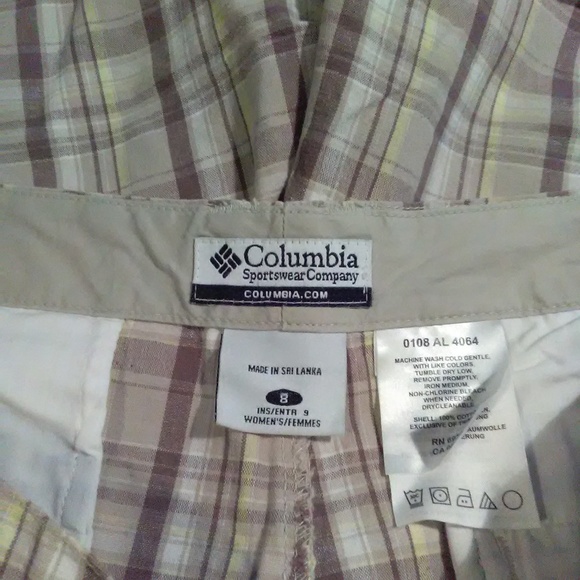 Columbia women's Plaid light weight shorts size 8 - Picture 4 of 4